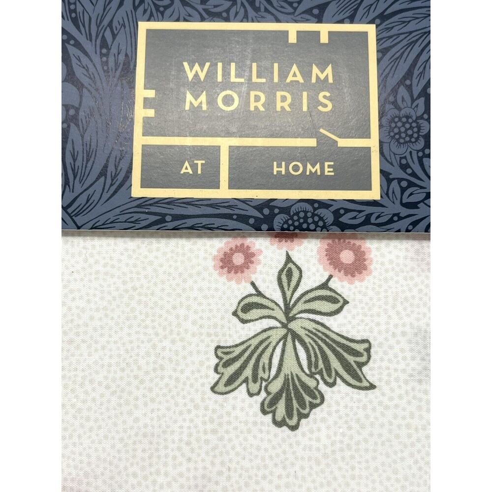 William Morris Woodland Coral King Pillowcases 2 Cotton Percale NIP Pair NWT - Picture 3 of 13
